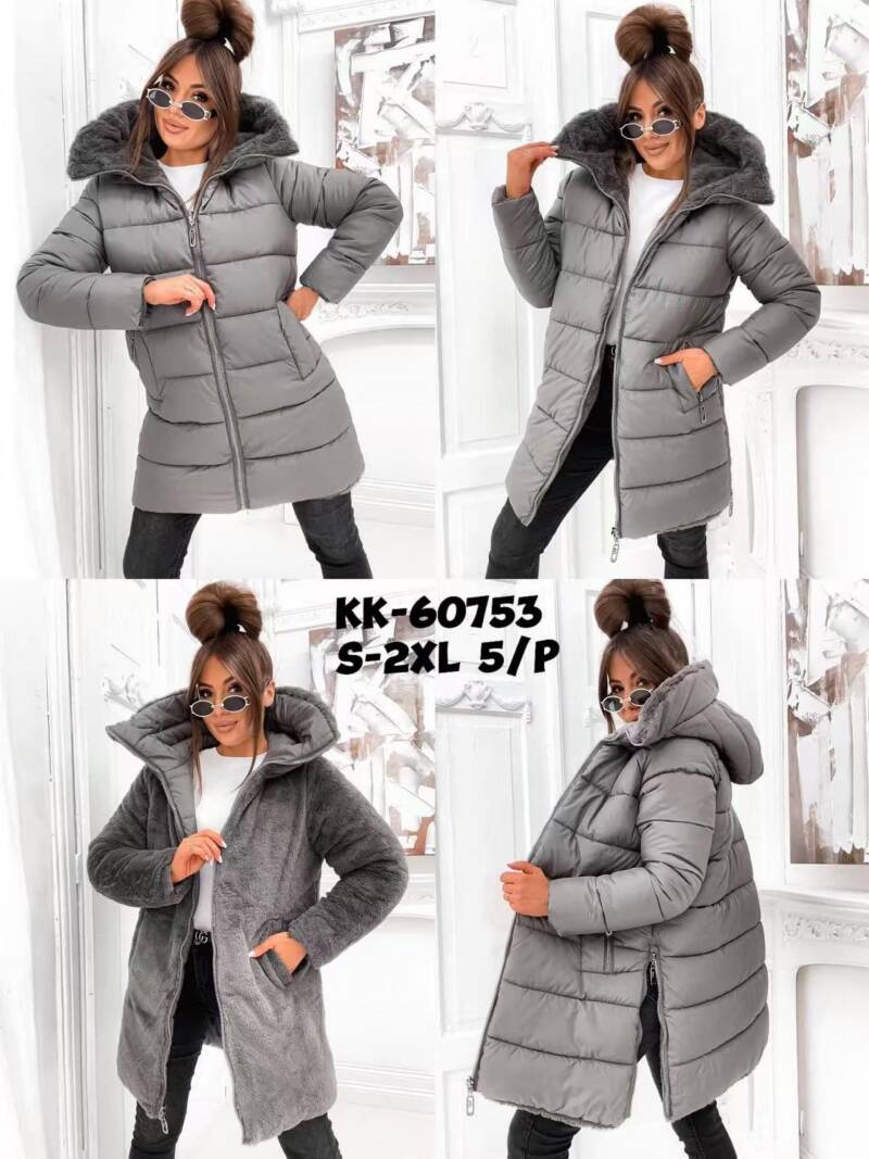 Kurtki damskie zimowe Roz S-2XL, 1 Kolor Paczka 5 szt